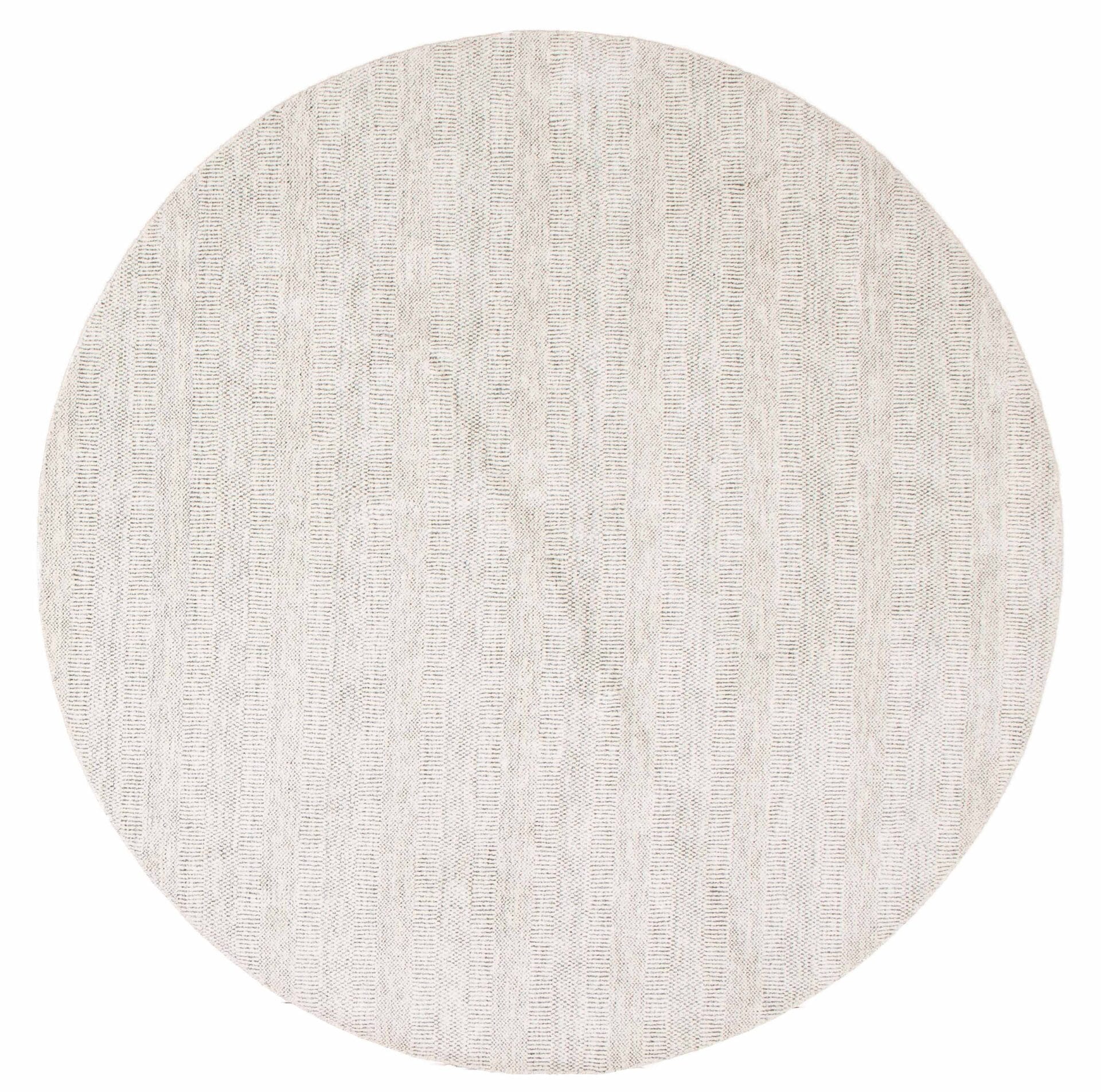 Beschrijving: Een wit rond tapijt op een witte achtergrond.