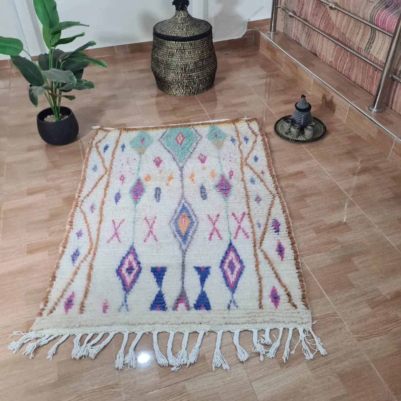 100% HANDGEMAAKTE MAROKKAANSE TAPIJTEN TAPIJT 150-100 cm nr 22