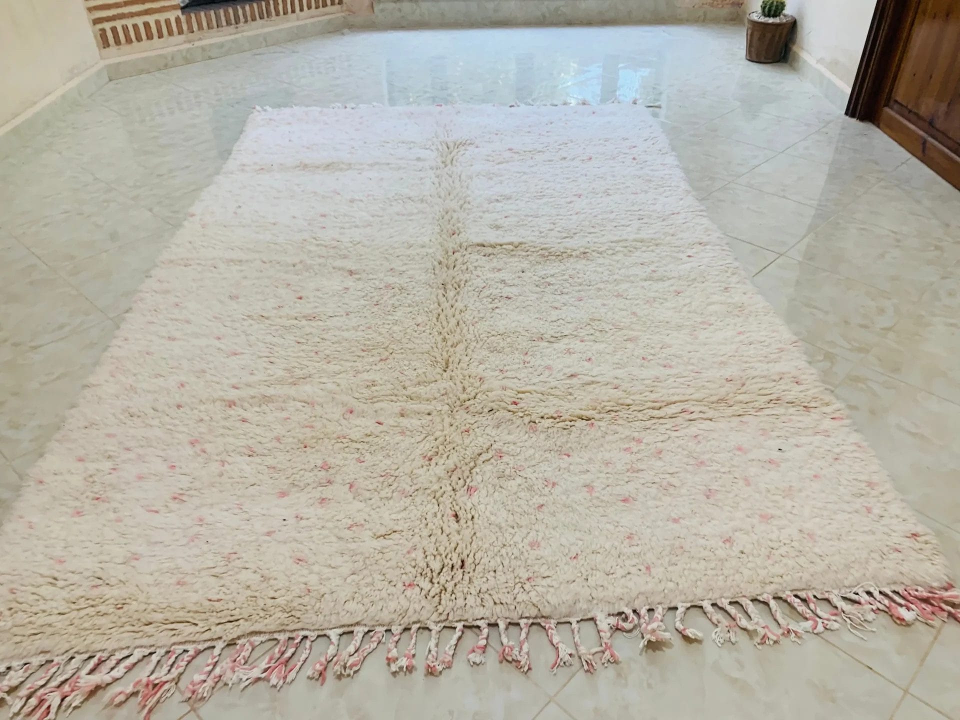Beni Ouarain Marokkaans Tapijt Beige