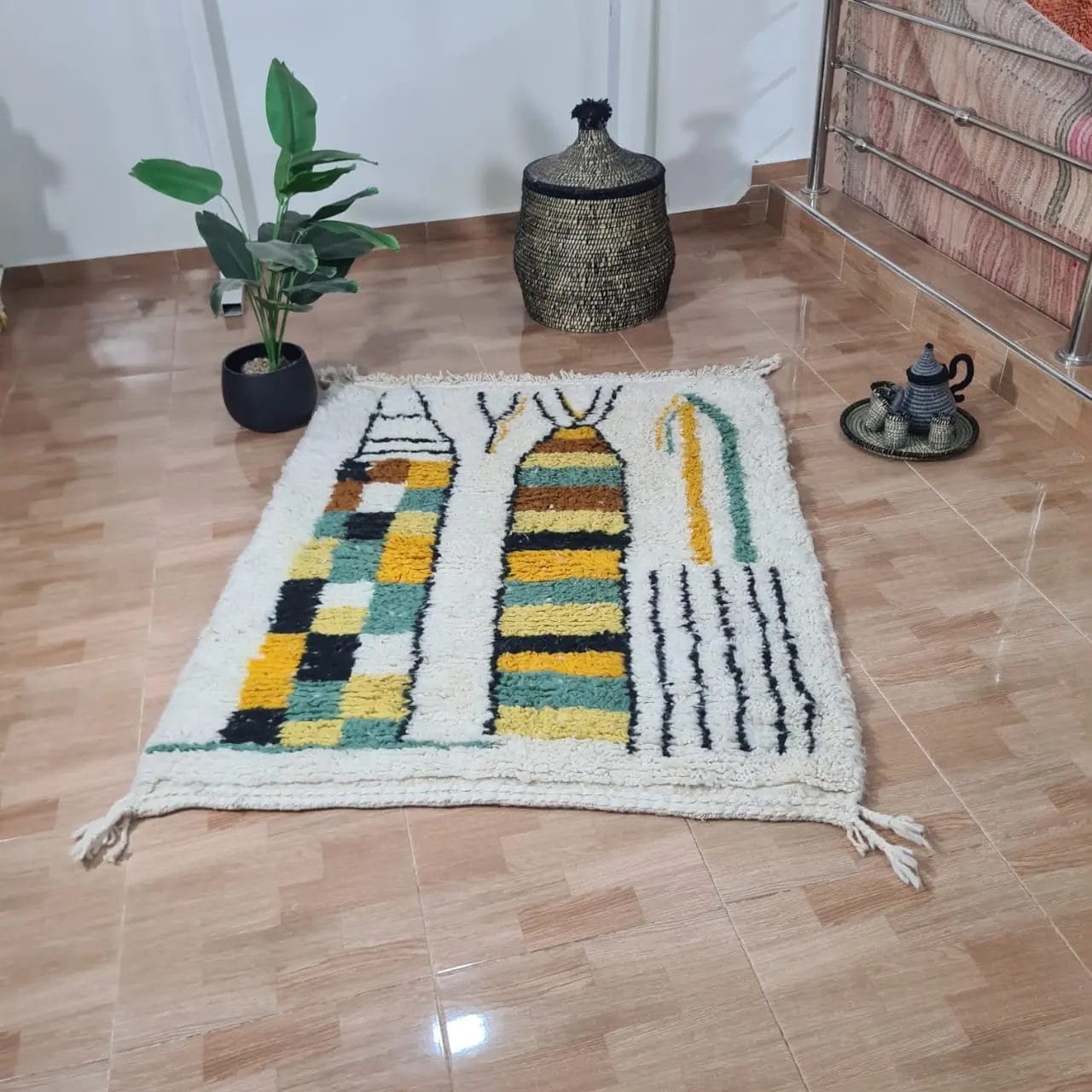100% HANDGEMAAKTE MAROKKAANSE TAPIJTEN TAPIJT 150-100 cm nr 36