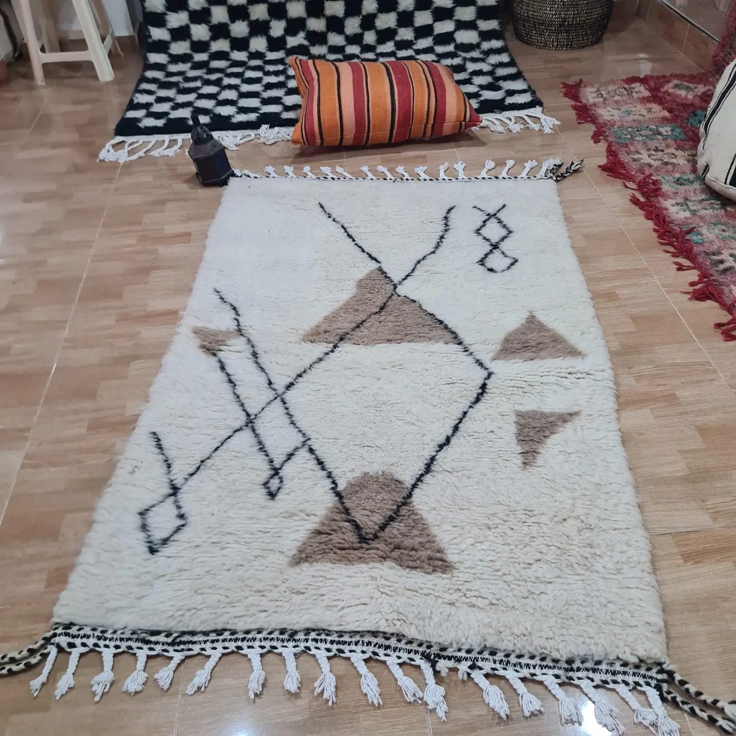 100% HANDGEMAAKTE MAROKKAANSE TAPIJTEN TAPIJT 150-100 cm nr 180